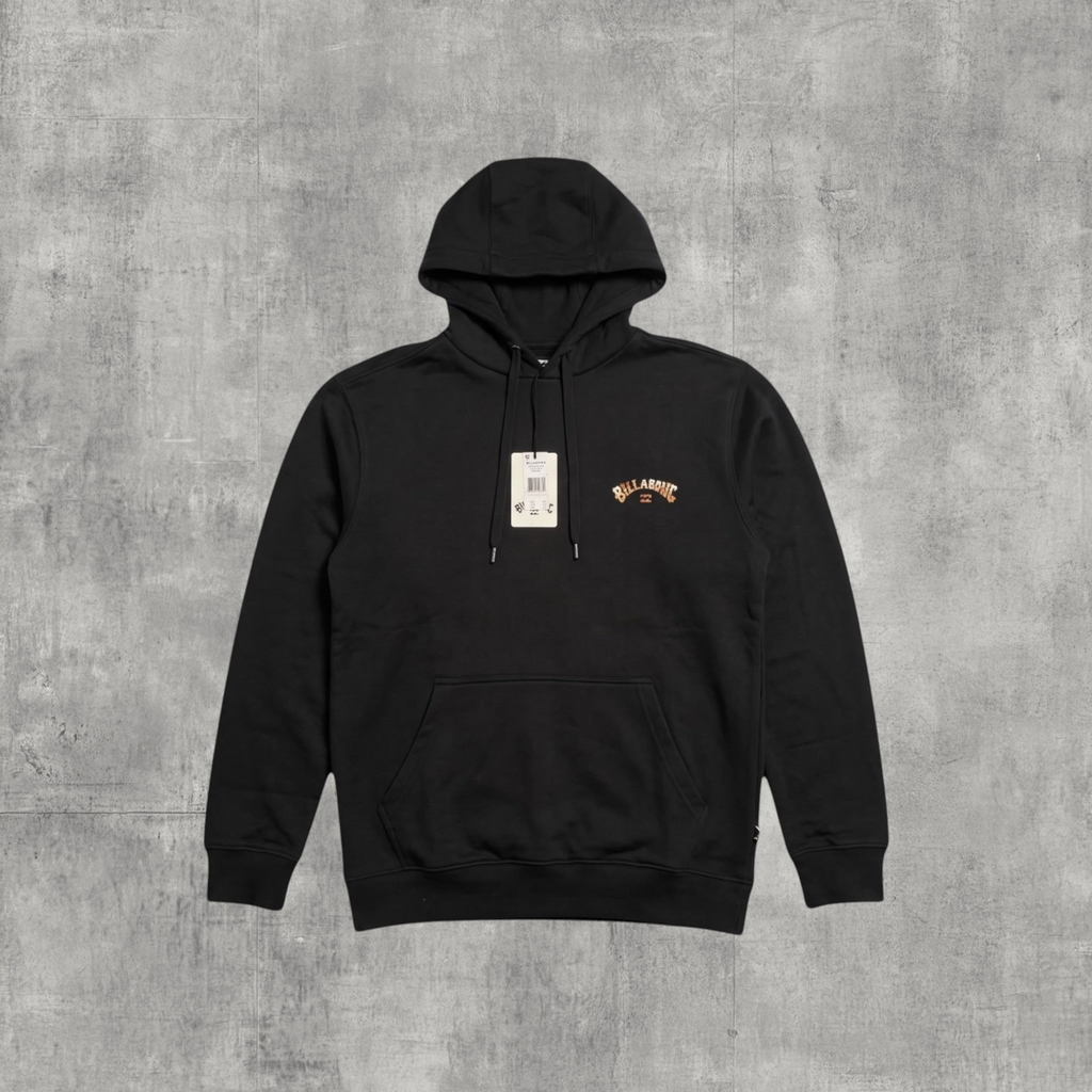 Czarna bluza z kapturem sweet_szop Billabong z kieszenią kangurką i haftowanym logo na piersi
