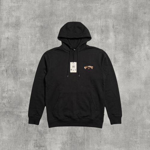 Czarna bluza z kapturem sweet_szop Billabong z kieszenią kangurką i haftowanym logo na piersi