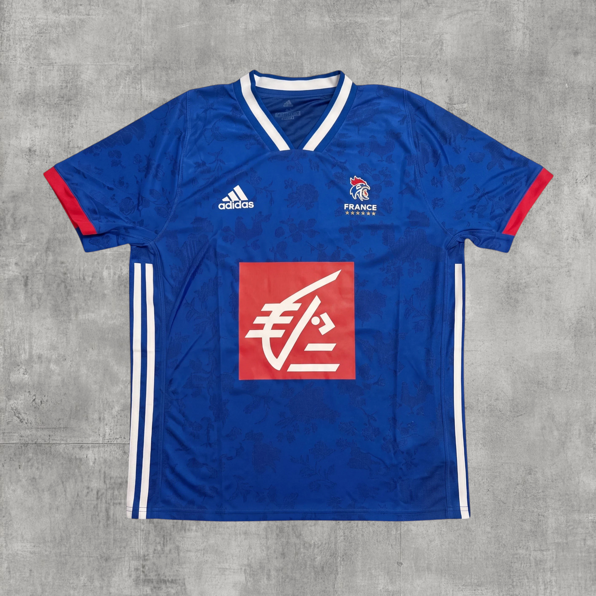 Niebieska koszulka rugby sweet_szop adidas reprezentacji Francji z technologią AEROREADY i detalami w barwach narodowych
