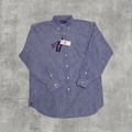 Niebieska koszula męska z długim rękawem sweet_szop Polo Ralph Lauren z kołnierzykiem button-down i kieszenią na piersi